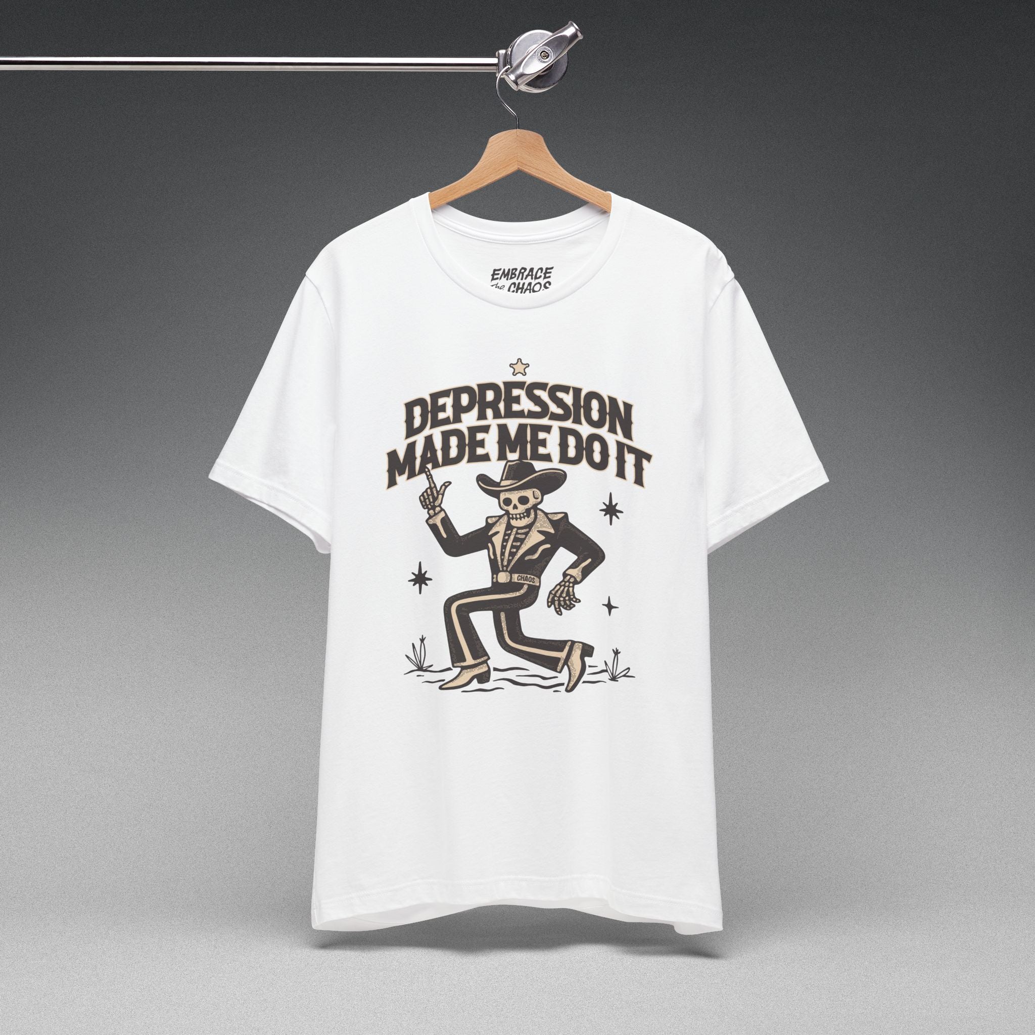 DEPRESSION MADE ME DO IT T-SHIRT