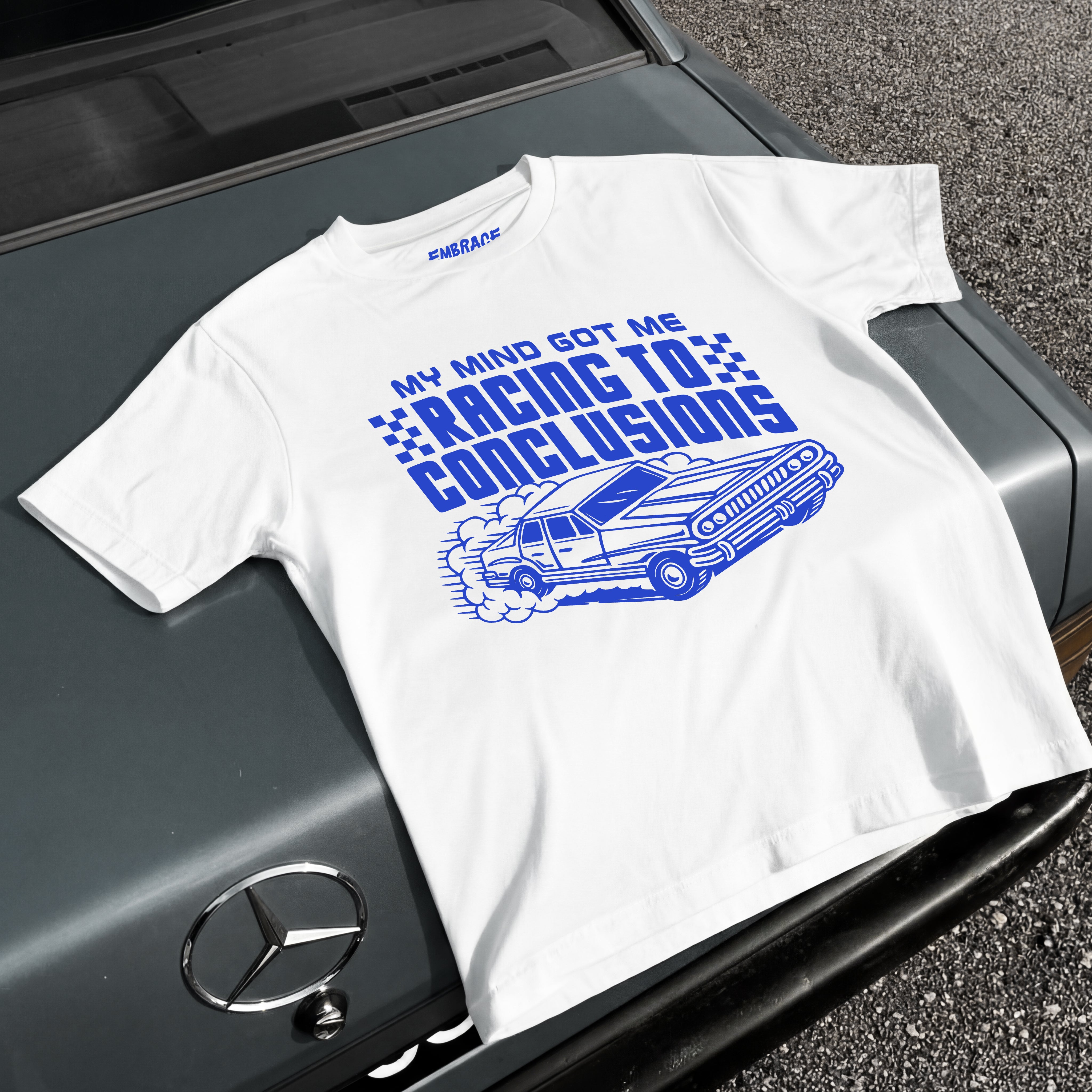 RACING TO CONCLUSIONS T-SHIRT