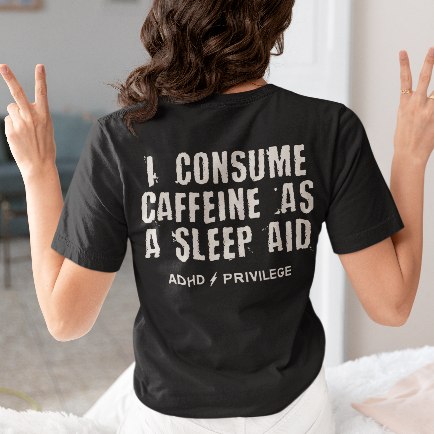 CAFFEIN IS MY SLEEP AID T-SHIRT