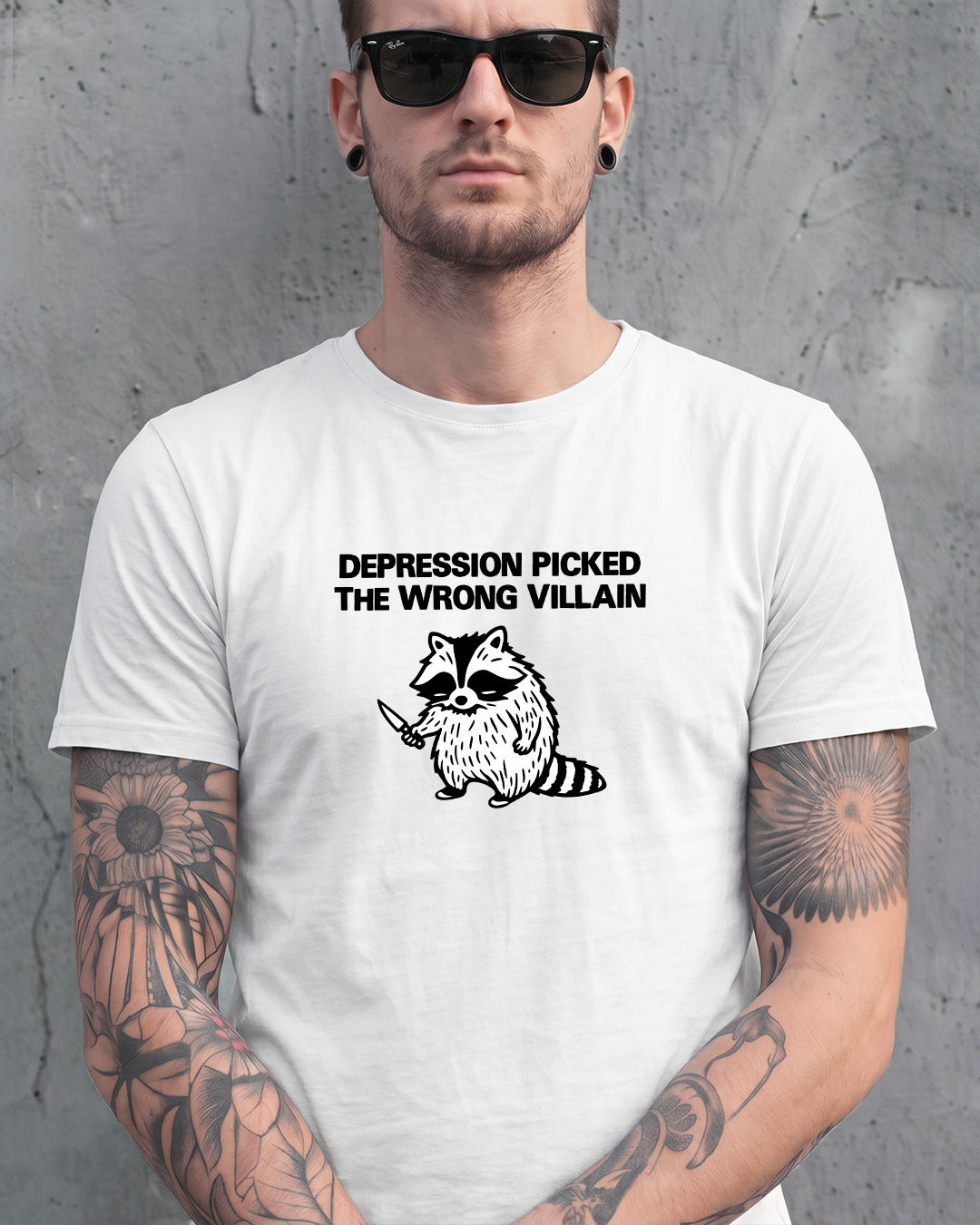 DEPRESSION PICKED THE WRONG VILLAIN TEE