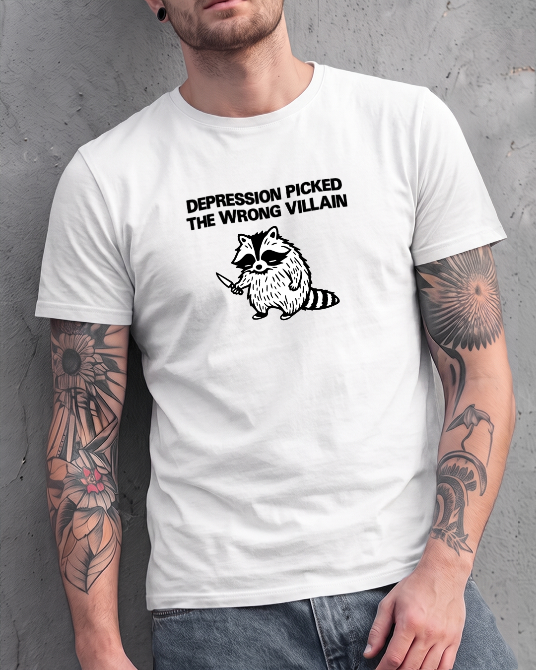 DEPRESSION PICKED THE WRONG VILLAIN TEE