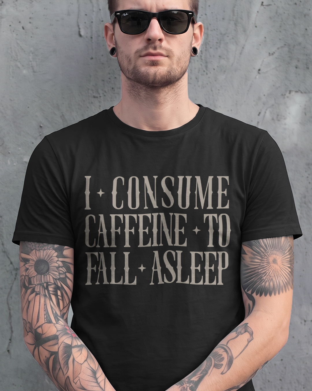 CAFFEIN IS MY SLEEP AID T-SHIRT
