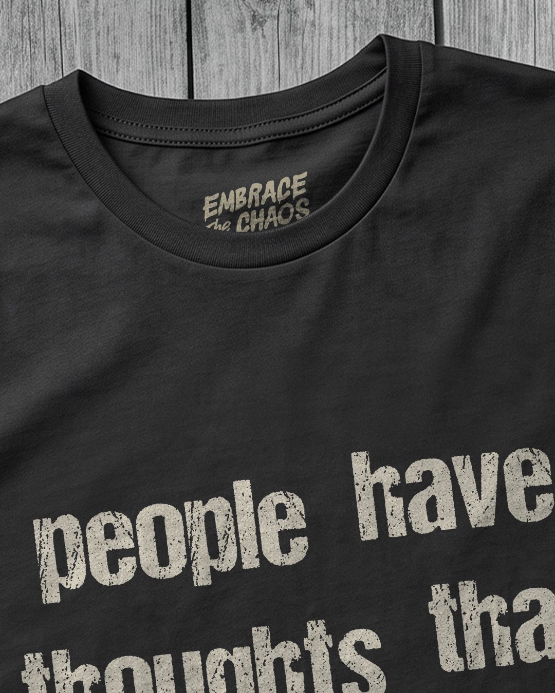 PEOPLE HAVE THOUGHTS THAT COME IN NEAT LINES???? TEE