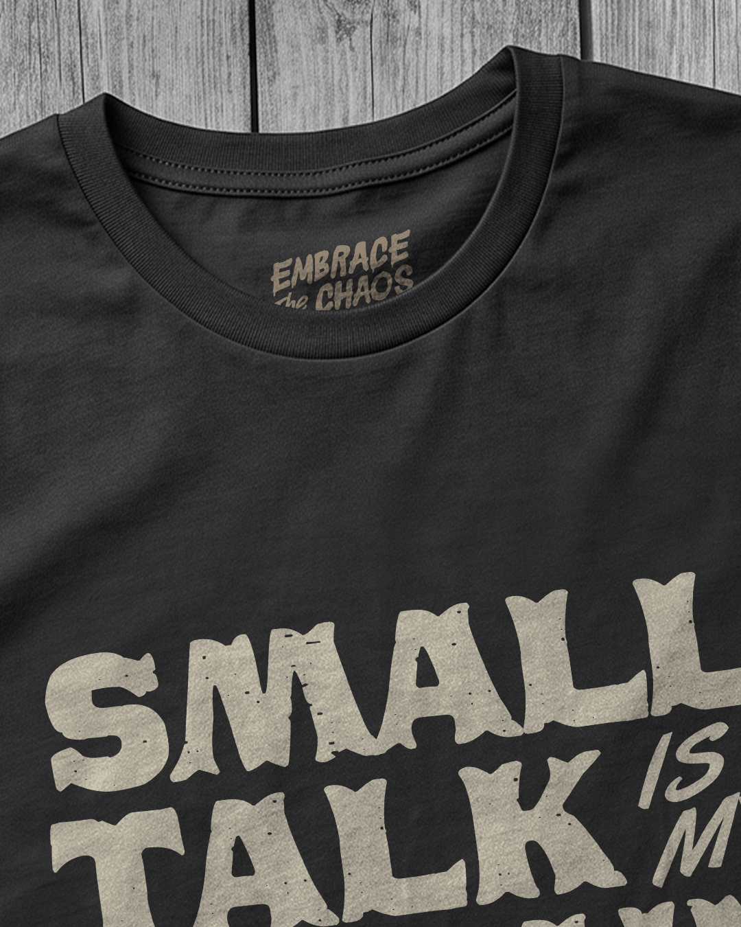 SMALL TALK IS MY VILLAIN ORIGIN STORY TEE