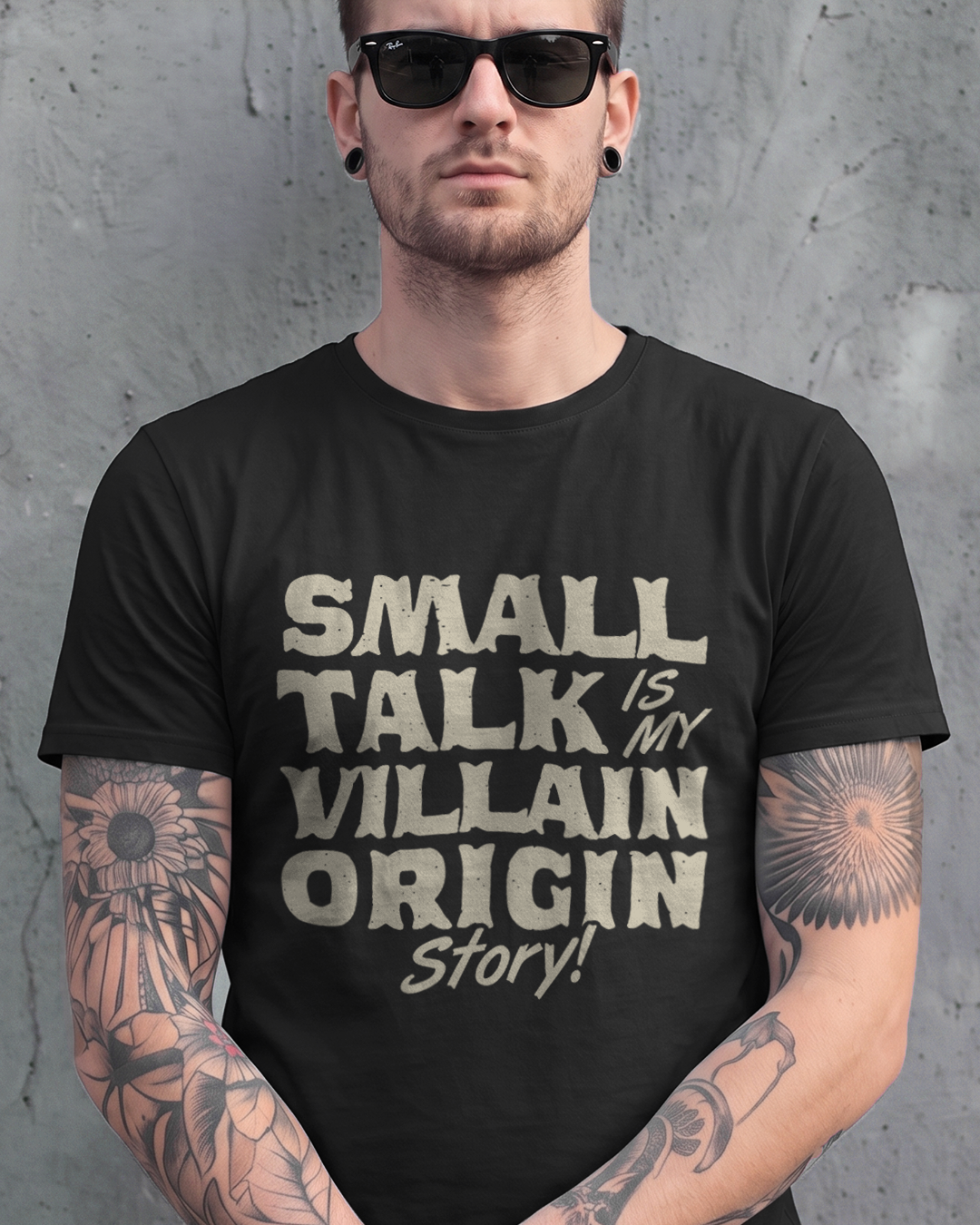 SMALL TALK IS MY VILLAIN ORIGIN STORY TEE