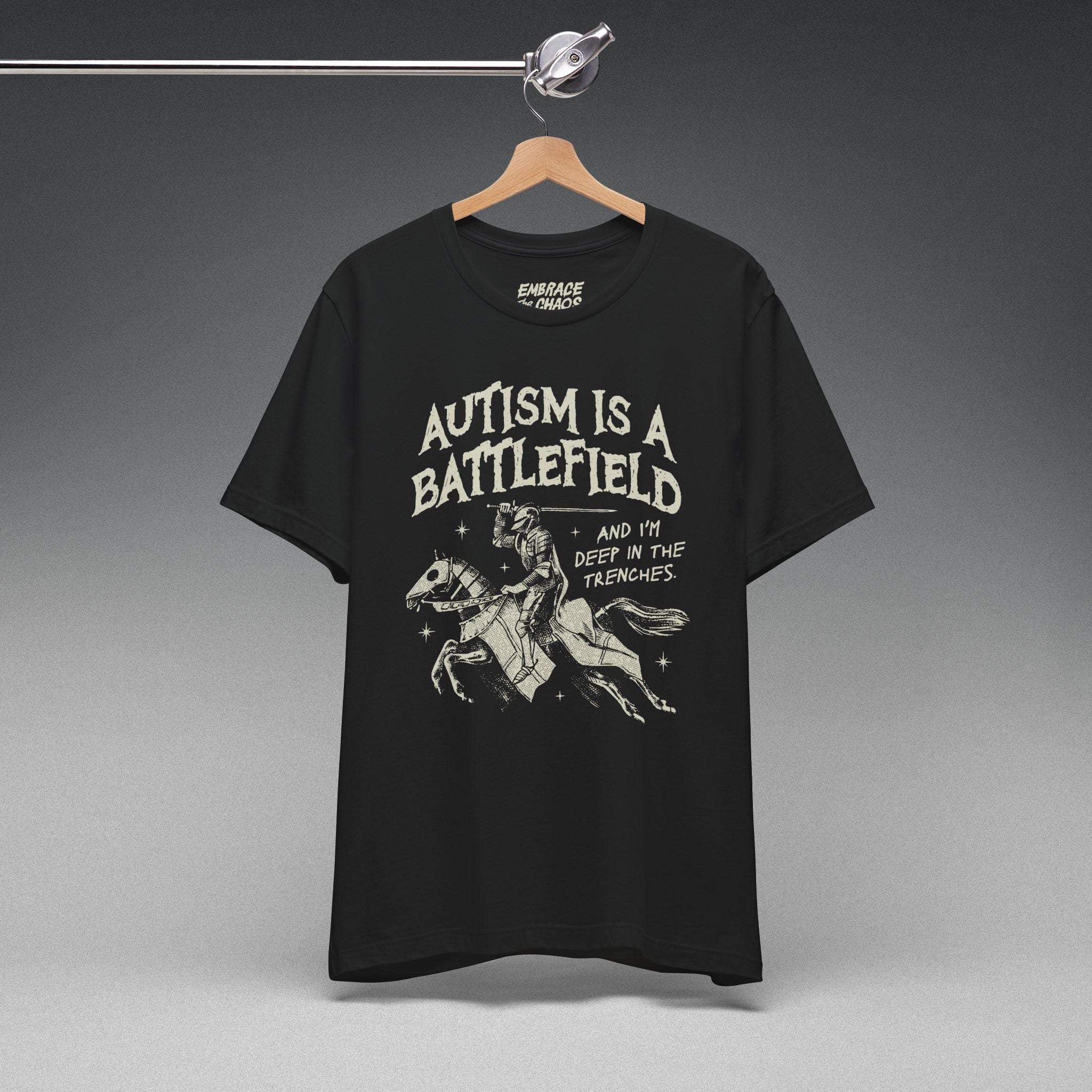 AUTISM IS A BATTLEFIELD T-SHIRT
