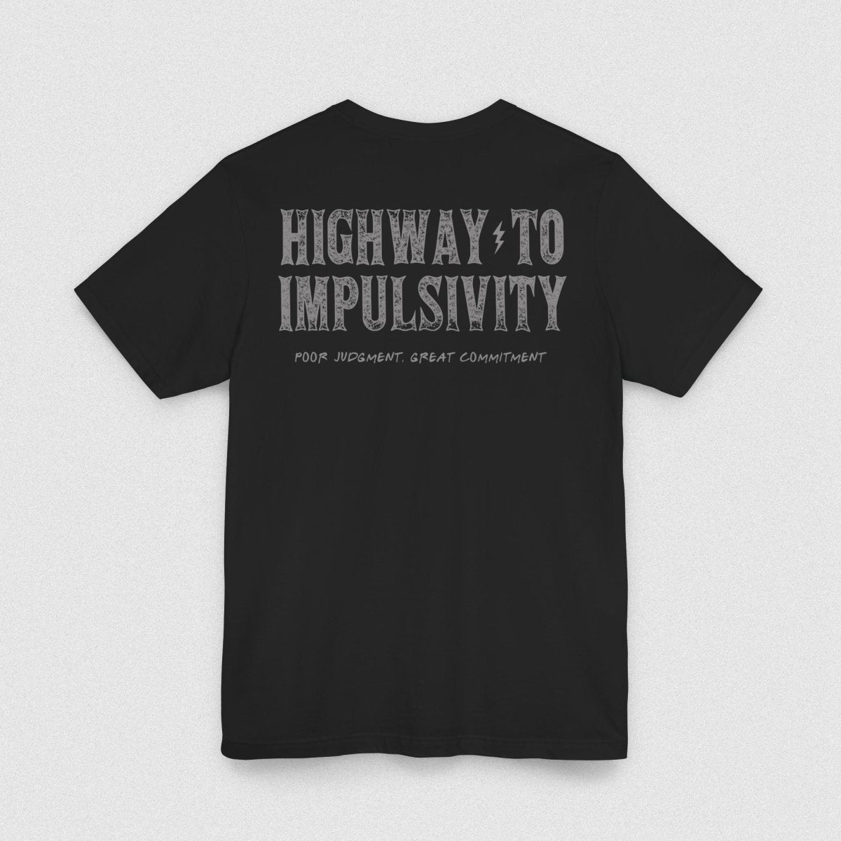 AC/DC STYLE TEE XS Black - Embrace The Chaos mental health humor apparel