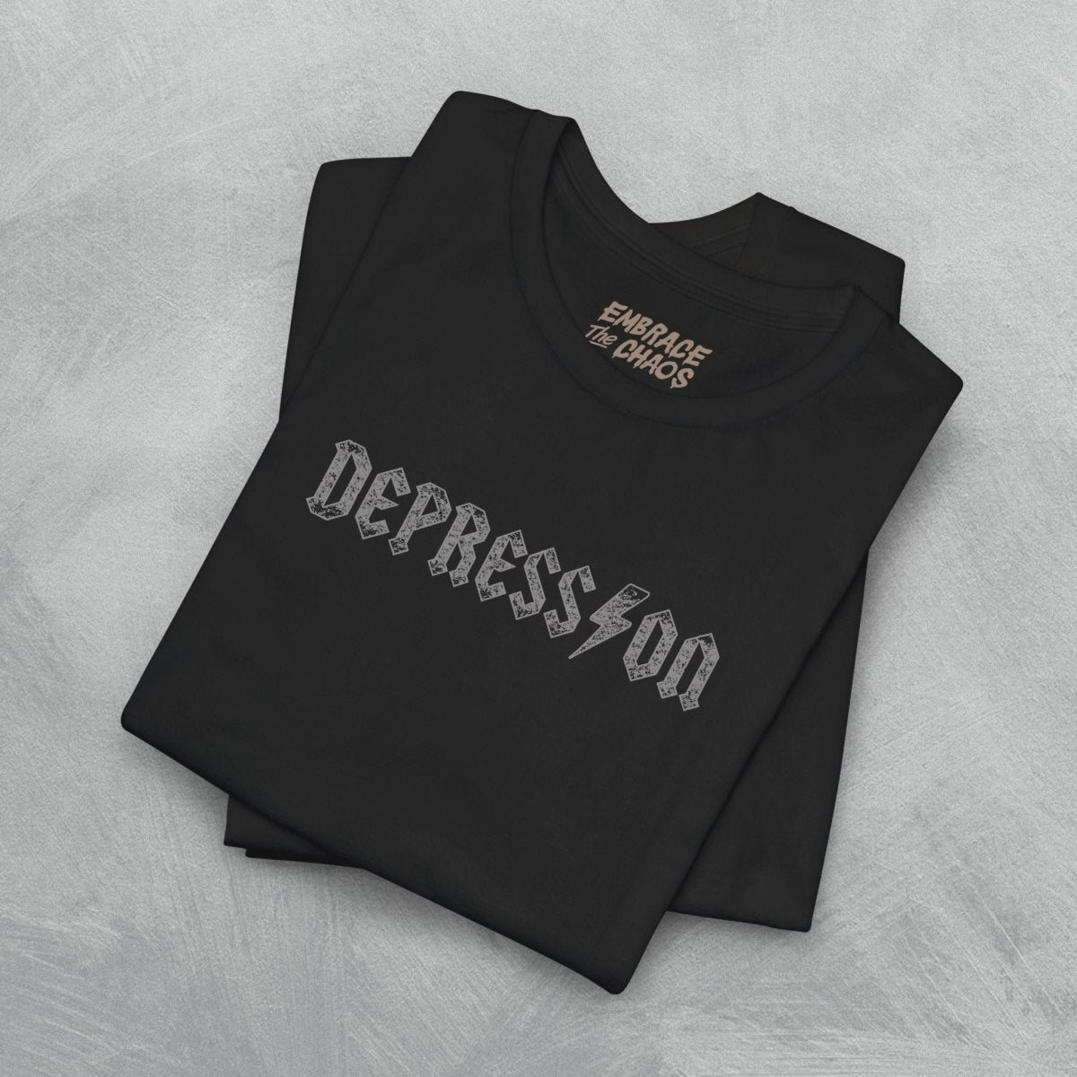 AC/DC STYLE TEE XS Black - Embrace The Chaos mental health humor apparel