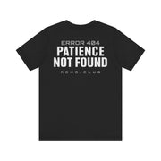 ADHD ERROR 404 T-SHIRT XS Black - Embrace The Chaos mental health humor apparel