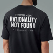 ANXIETY ERROR 404 T - SHIRT XS Black - Embrace The Chaos mental health humor apparel