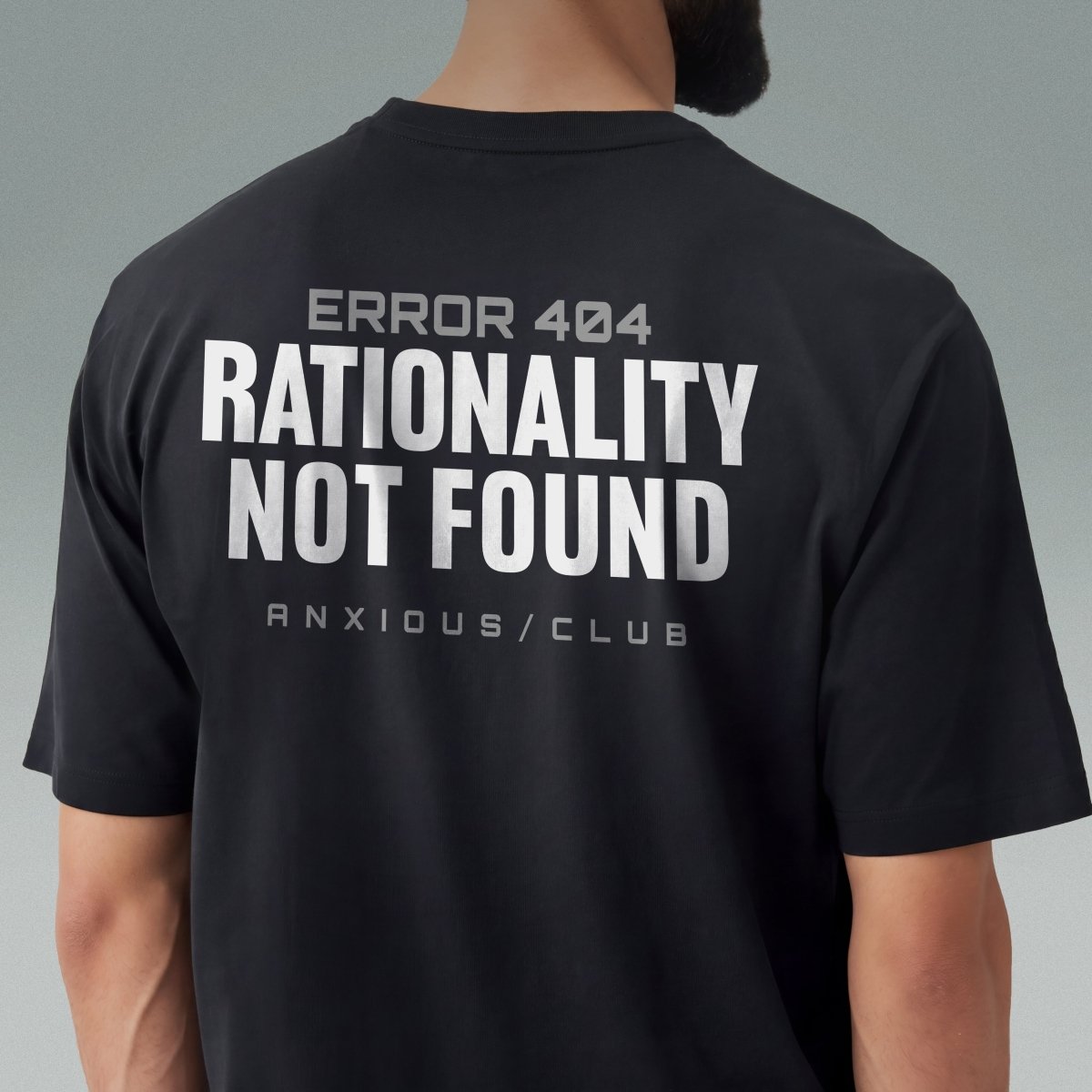 ANXIETY ERROR 404 T - SHIRT XS Black - Embrace The Chaos mental health humor apparel