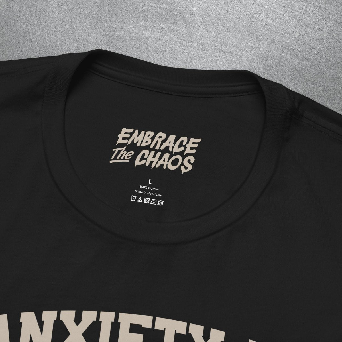 ANXIETY IS MY DEADLIFT T - SHIRT XS Dark Grey - Embrace The Chaos mental health humor apparel