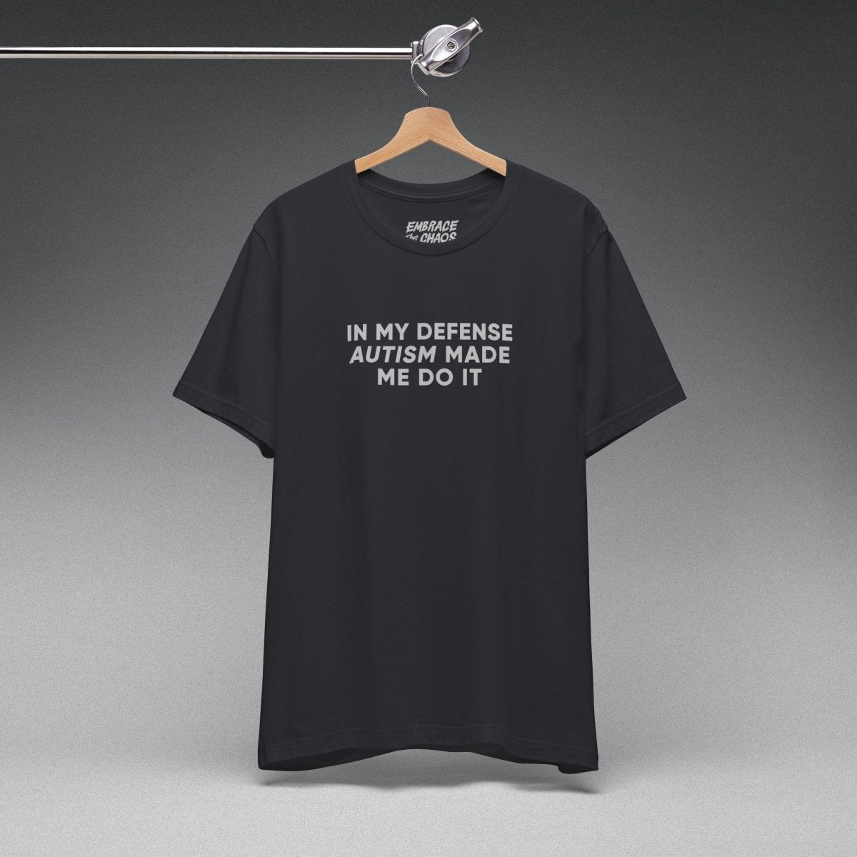 AUTISM MADE ME DO IT TEE XS Vintage Black - Embrace The Chaos mental health humor apparel