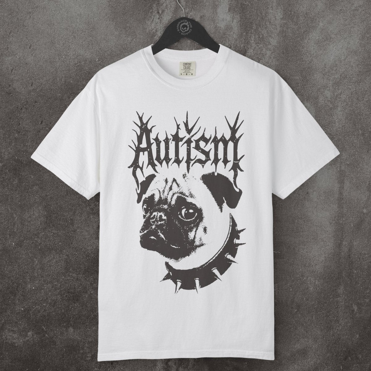 AUTISTIC PUG T - SHIRT Orchid S - Embrace The Chaos mental health humor apparel