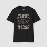 BIPOLAR ✦ SARCASM IS ICONIC T - SHIRT Black XS - Embrace The Chaos mental health humor apparel