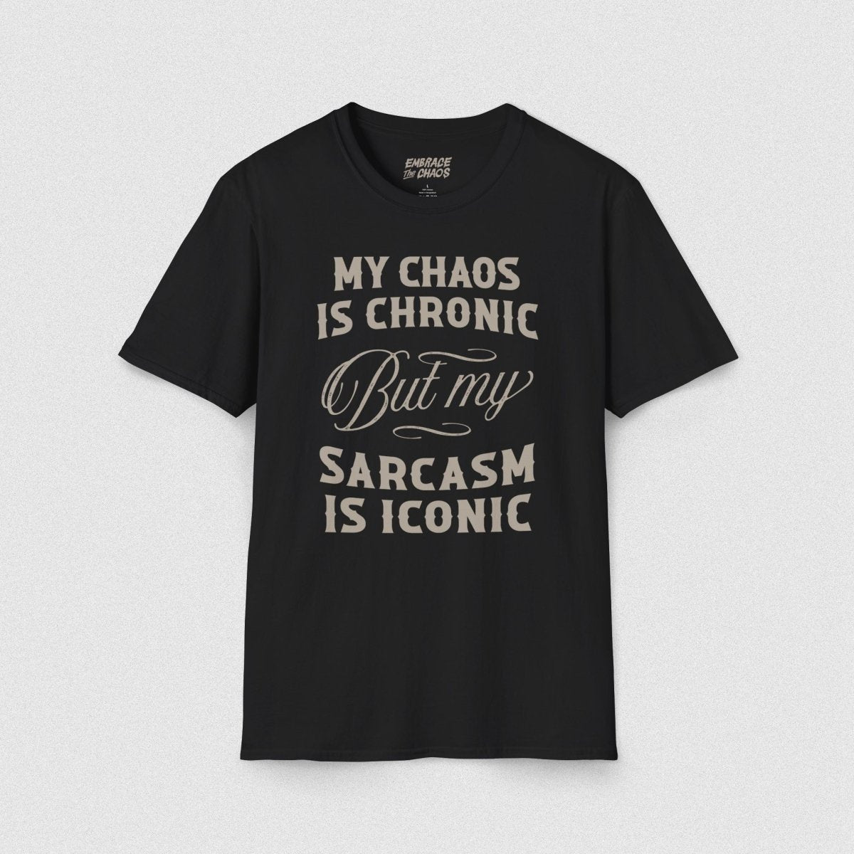 BIPOLAR ✦ SARCASM IS ICONIC T - SHIRT Black XS - Embrace The Chaos mental health humor apparel