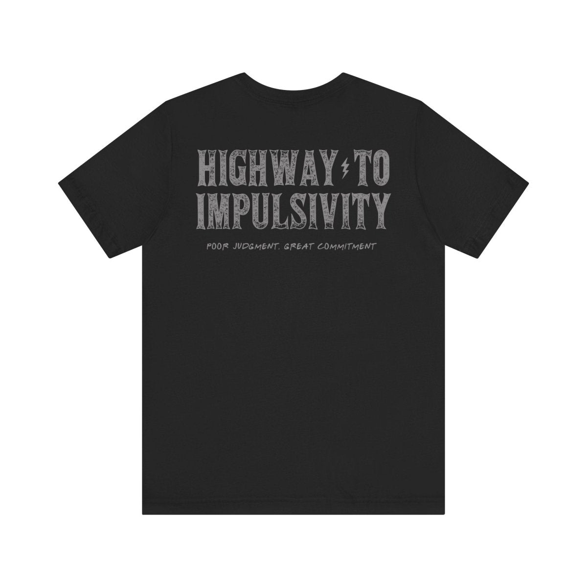 BORDERLINE - AC/DC STYLE TEE XS Black - Embrace The Chaos mental health humor apparel
