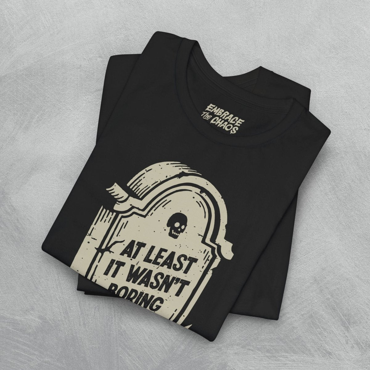 BOREDOM KILLER TEE XS Brown - Embrace The Chaos mental health humor apparel