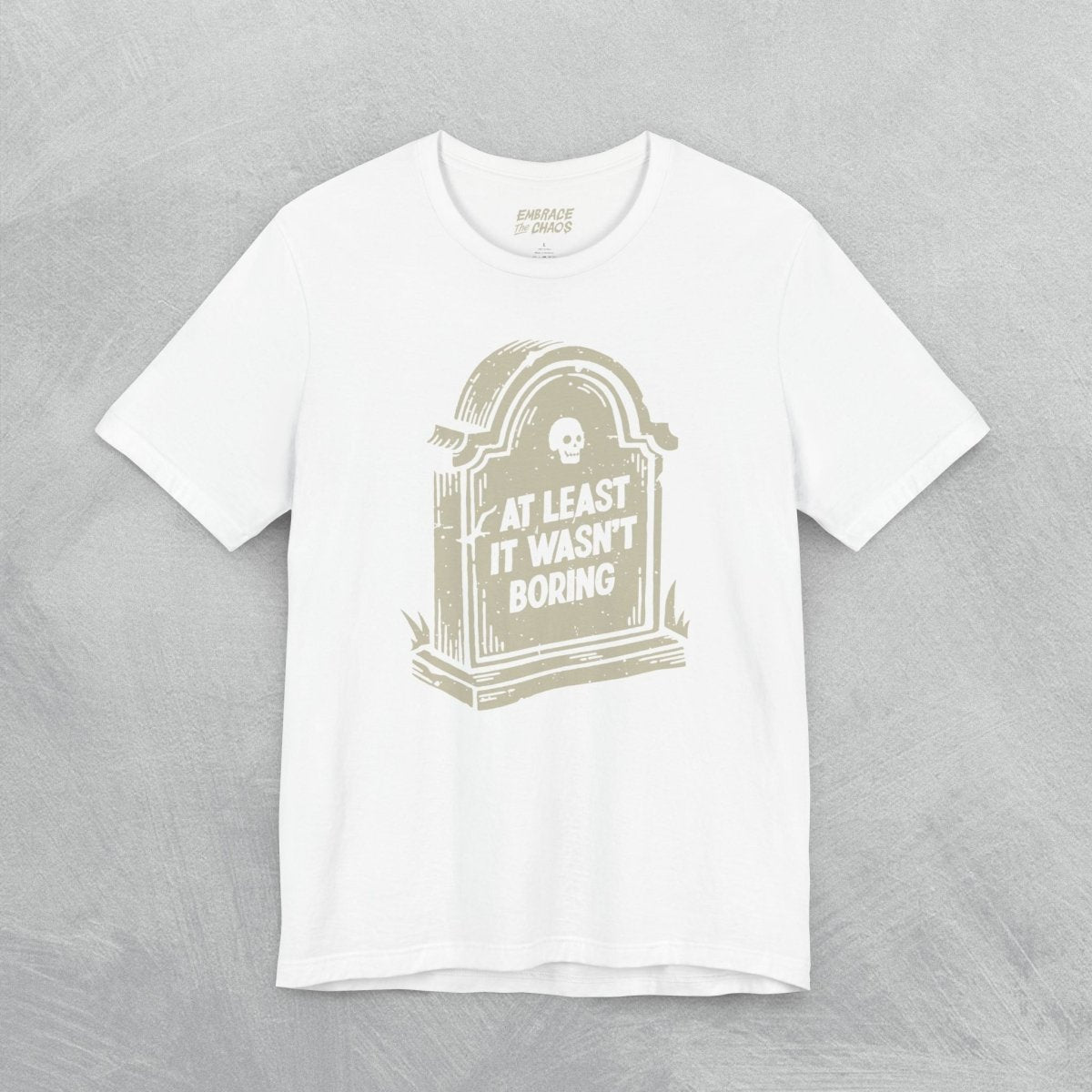 BOREDOM KILLER TEE XS White - Embrace The Chaos mental health humor apparel