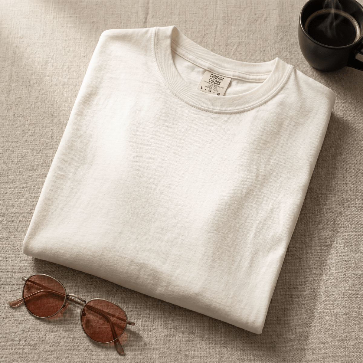 DEPRESSED & UNDERDRESSED T - SHIRT Ivory L - Embrace The Chaos mental health humor apparel