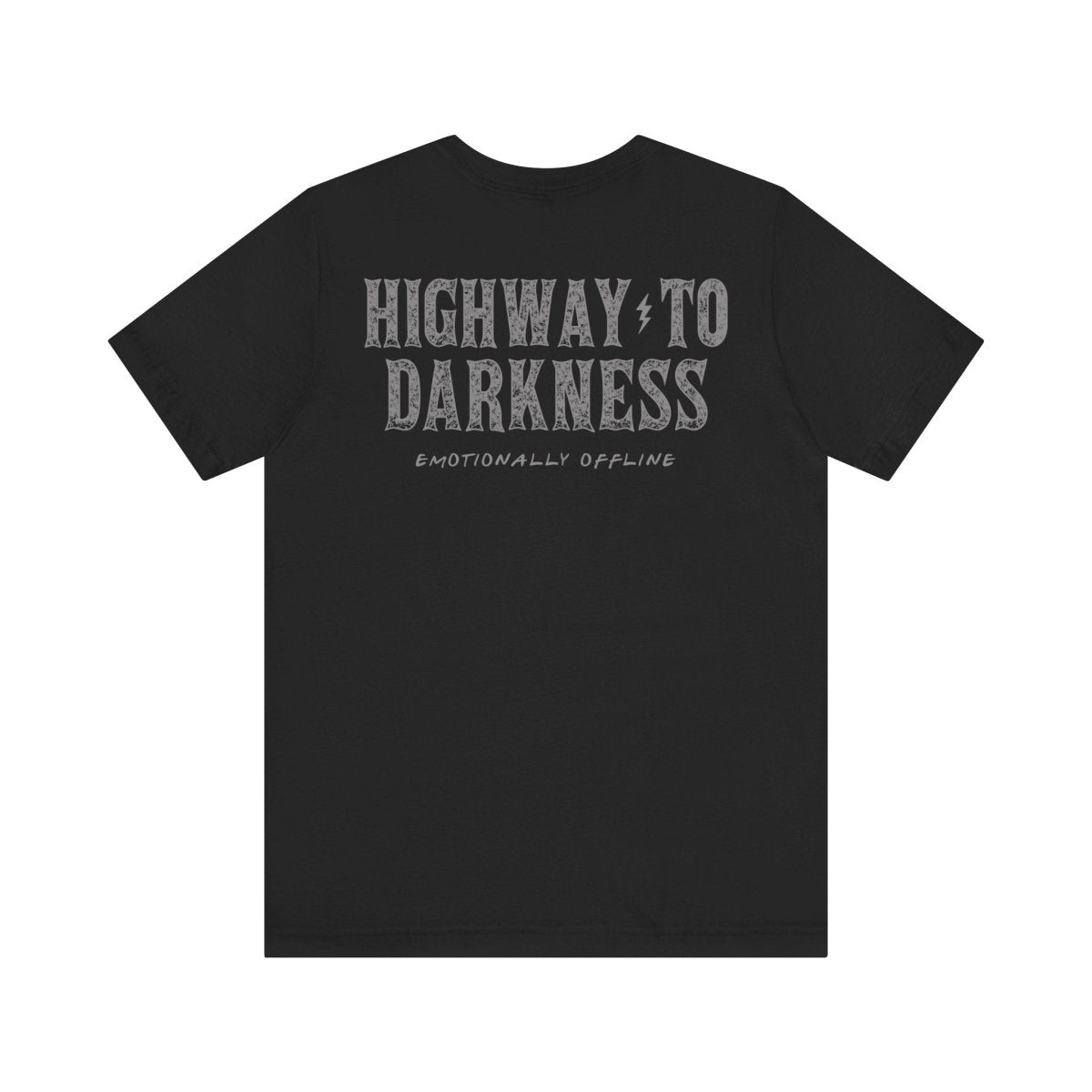 DEPRESSION - AC/DC STYLE TEE XS Black - Embrace The Chaos mental health humor apparel