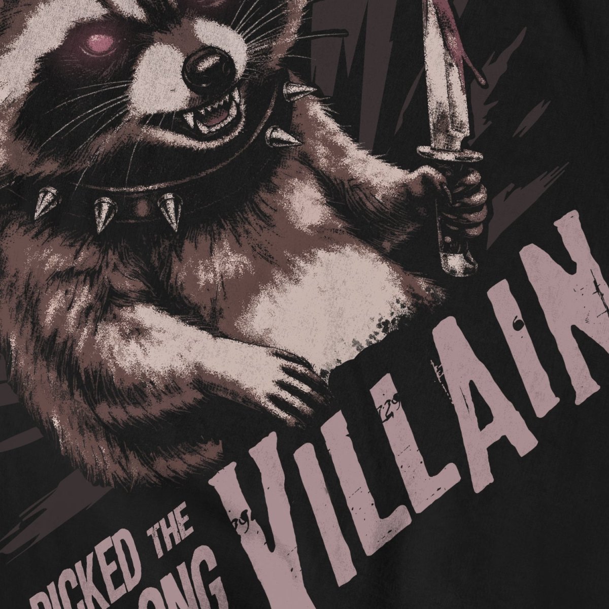 DEPRESSION PICKED THE WRONG VILLAIN TEE Black S - Embrace The Chaos mental health humor apparel