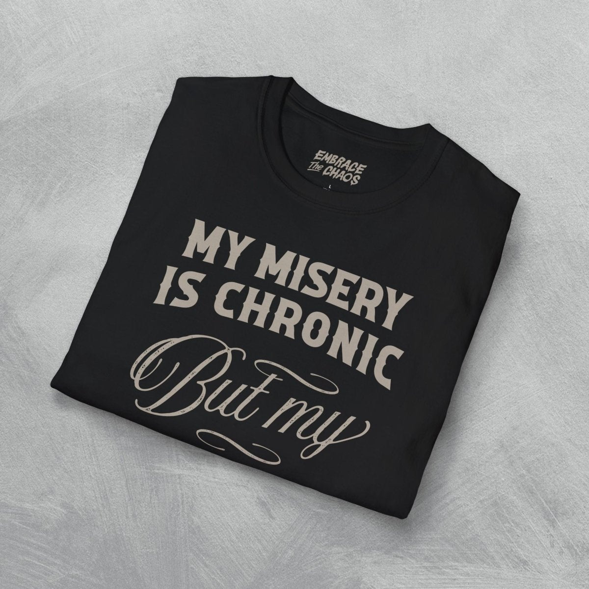 DEPRESSION ✦ SARCASM IS ICONIC T - SHIRT Dark Chocolate S - Embrace The Chaos mental health humor apparel