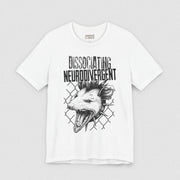 DISSOCIATING NEURODIVERGENT TEE S White - Embrace The Chaos mental health humor apparel
