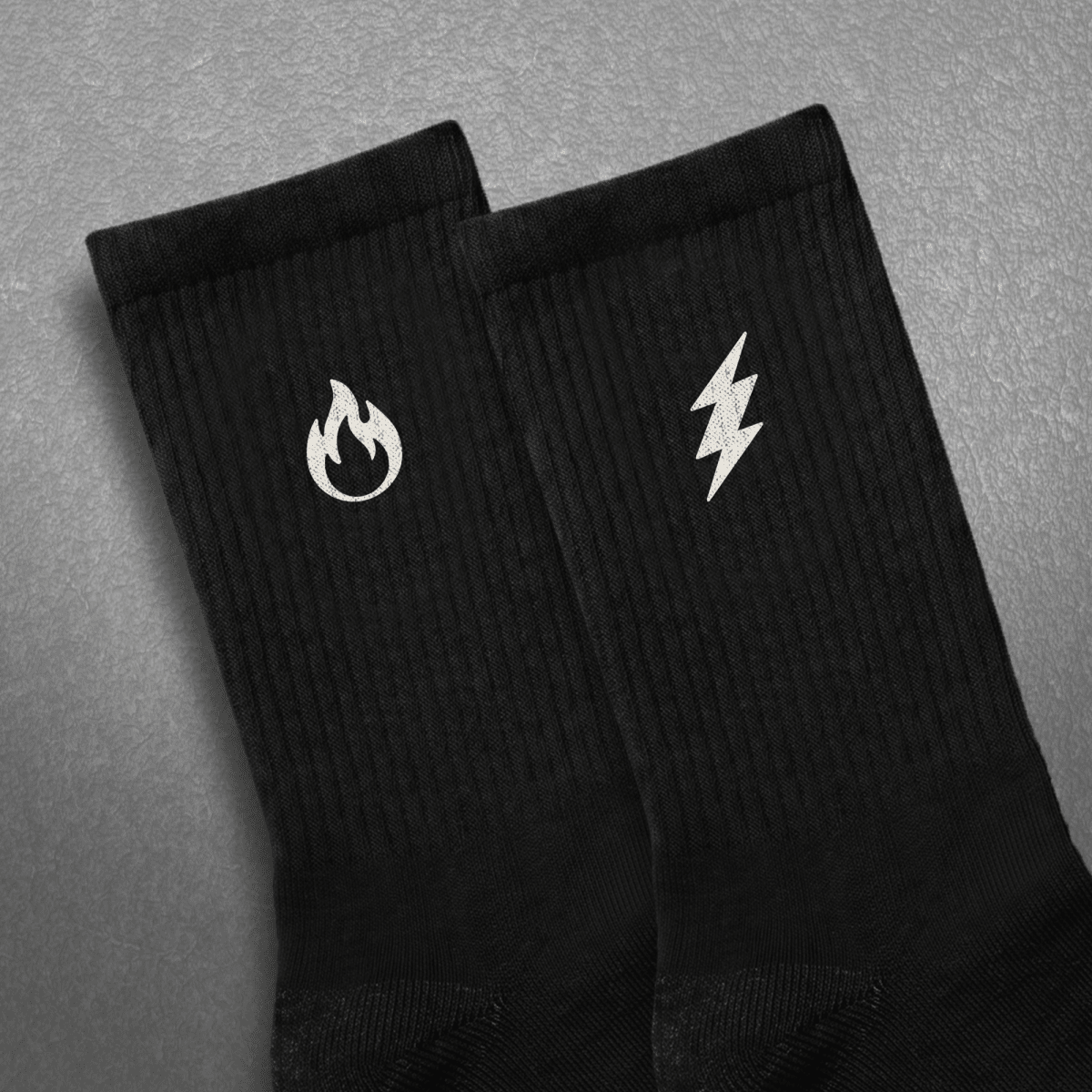 FEEL ALL. FEAR NONE. UNISEX SOCKS One size White - Embrace The Chaos mental health humor apparel