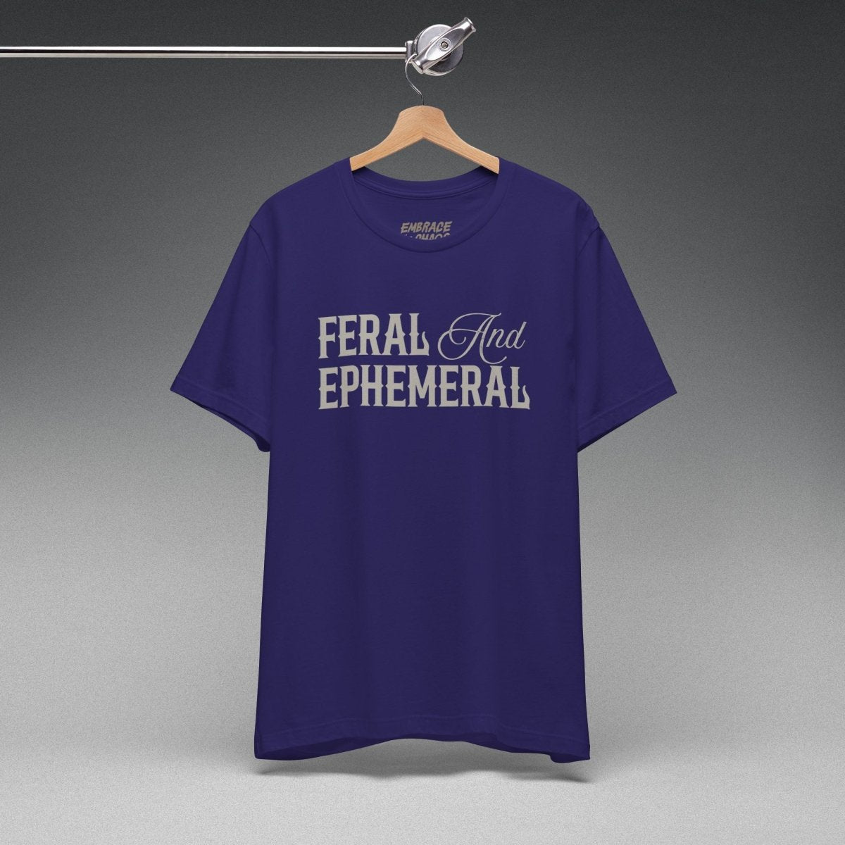 FERAL AND EPHEMERAL TEE XS Team Navy - Embrace The Chaos mental health humor apparel