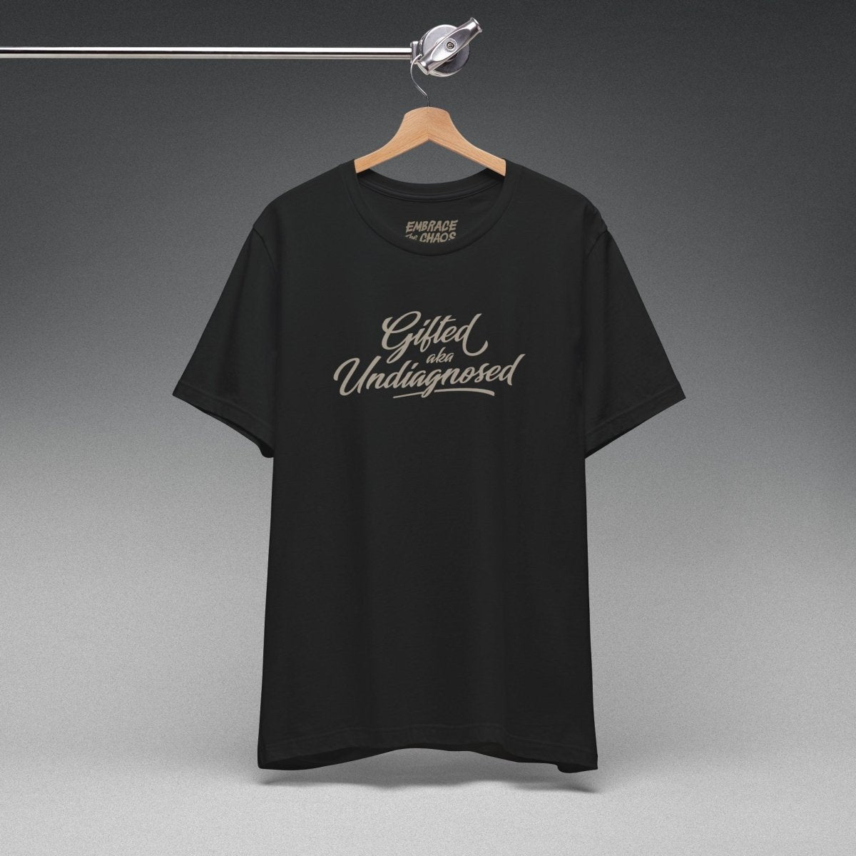 GIFTED AKA UNDIAGNOSED TEE XS Dark Olive - Embrace The Chaos mental health humor apparel