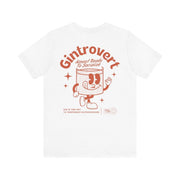 GINTROVERT TEE XS White - Embrace The Chaos mental health humor apparel