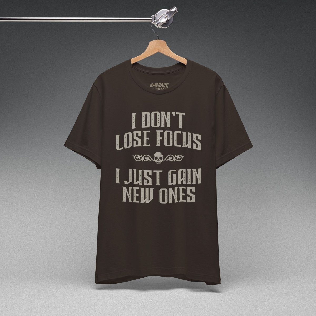 I JUST GAIN NEW ONES TEE XS Brown - Embrace The Chaos mental health humor apparel