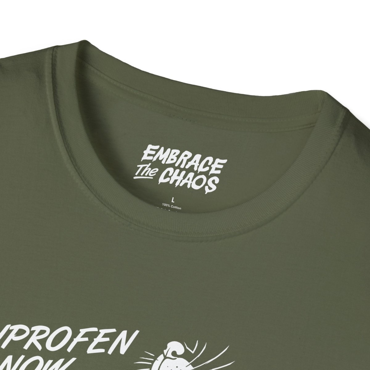 IBUPROFEN ADDICT TEE White XS - Embrace The Chaos mental health humor apparel