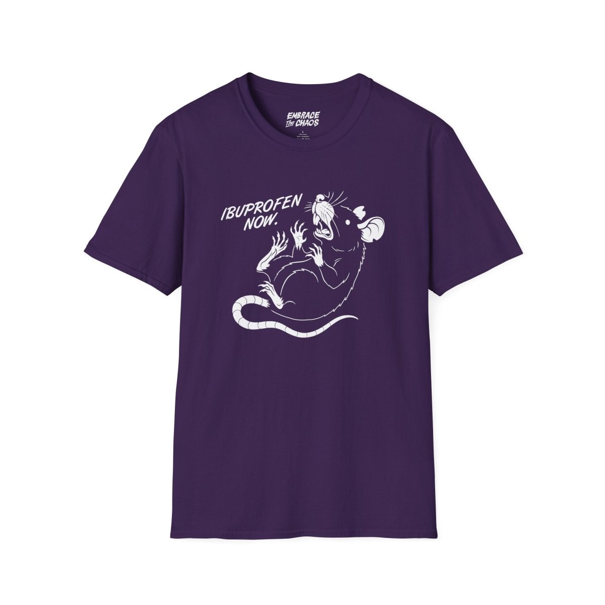 IBUPROFEN ADDICT TEE White XS - Embrace The Chaos mental health humor apparel