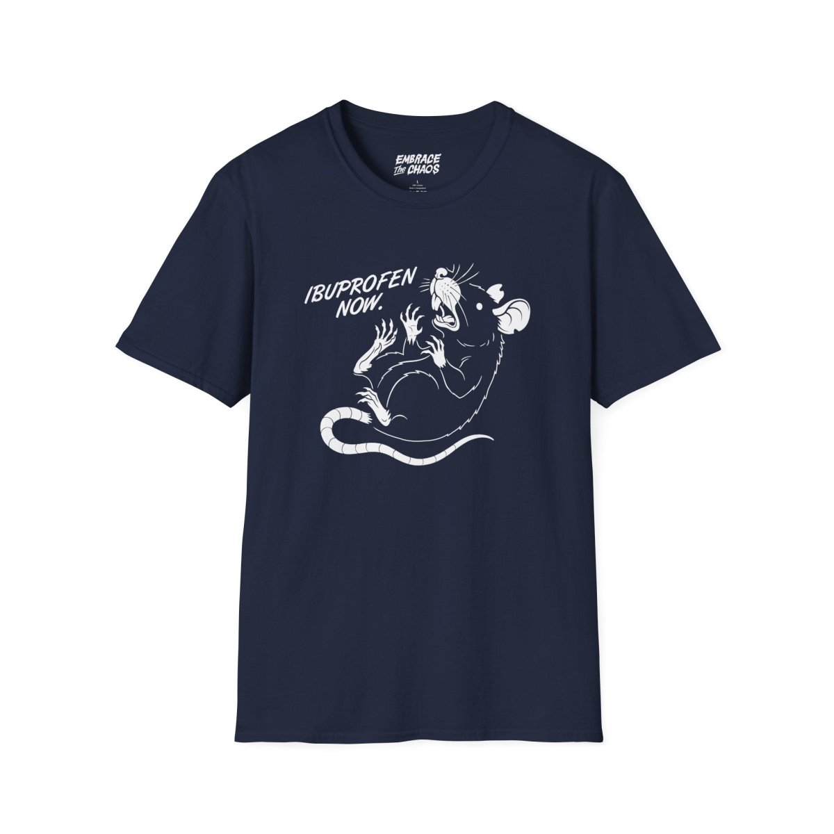 IBUPROFEN ADDICT TEE White XS - Embrace The Chaos mental health humor apparel