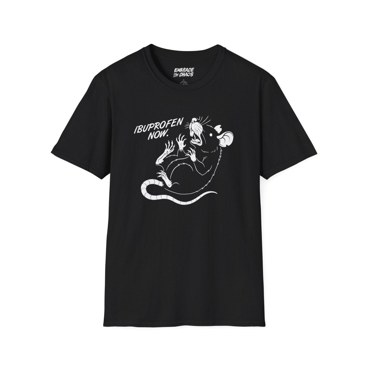 IBUPROFEN ADDICT TEE White XS - Embrace The Chaos mental health humor apparel
