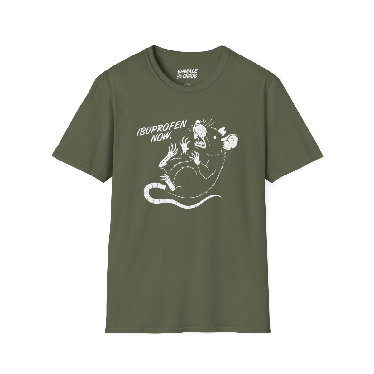 IBUPROFEN ADDICT TEE White XS - Embrace The Chaos mental health humor apparel
