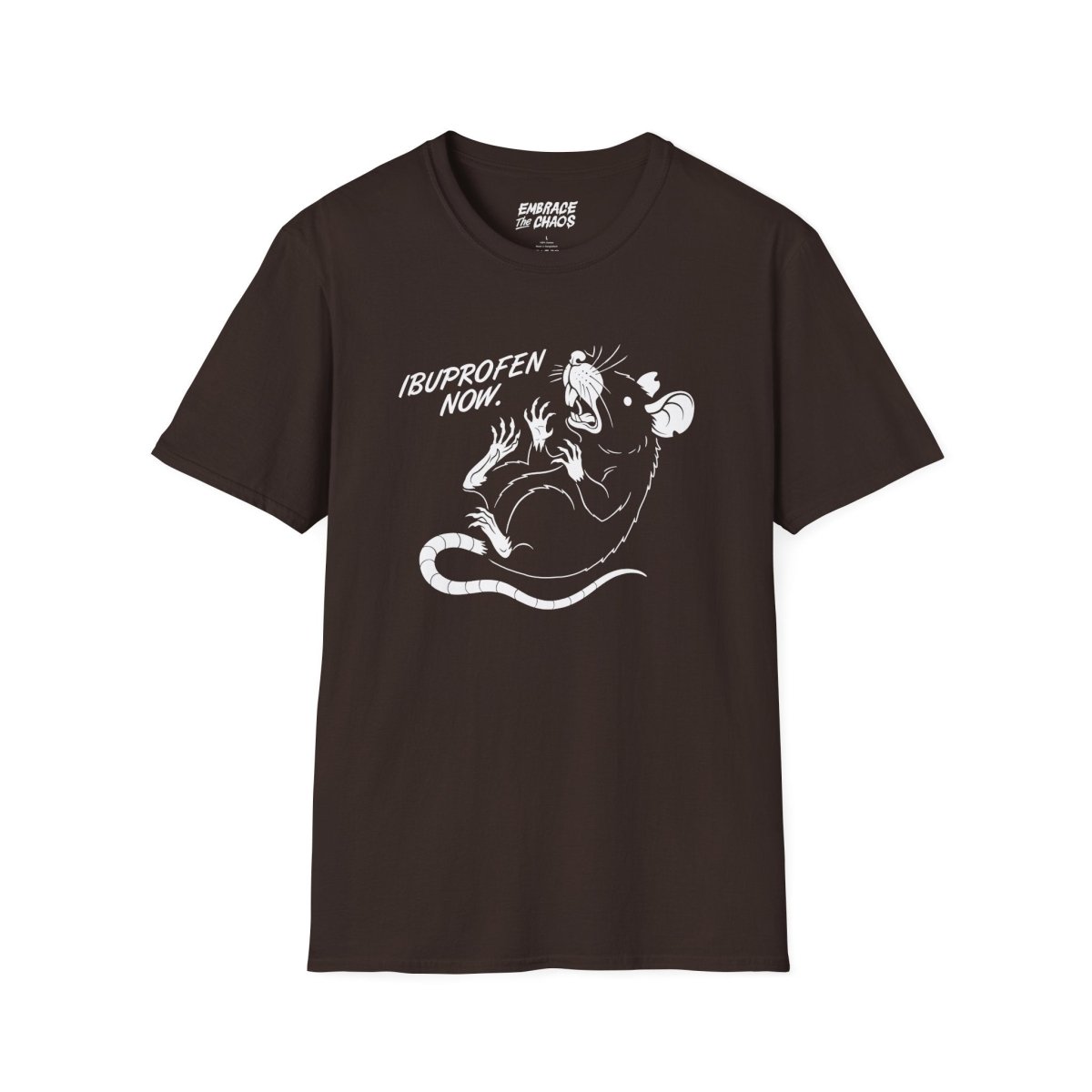 IBUPROFEN ADDICT TEE White XS - Embrace The Chaos mental health humor apparel