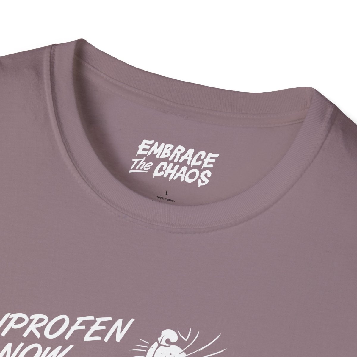 IBUPROFEN ADDICT TEE White XS - Embrace The Chaos mental health humor apparel