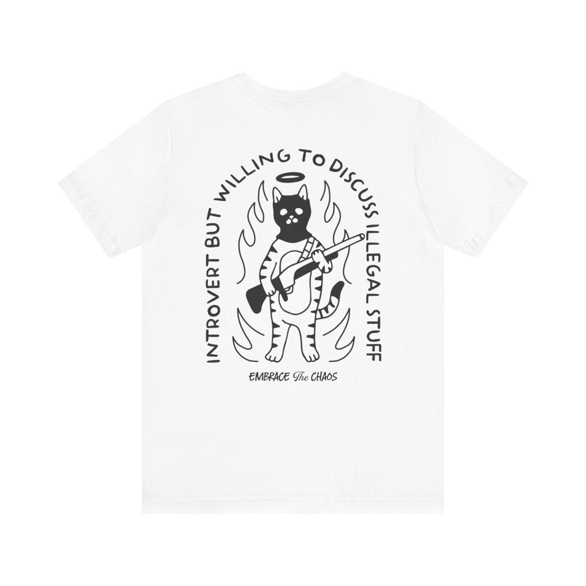 INTROVERT BUT... T-SHIRT XS White - Embrace The Chaos mental health humor apparel