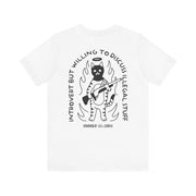 INTROVERT BUT... T-SHIRT XS White - Embrace The Chaos mental health humor apparel