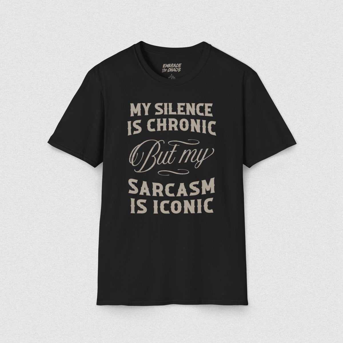 INTROVERT ✦ SARCASM IS ICONIC T - SHIRT Black XS - Embrace The Chaos mental health humor apparel