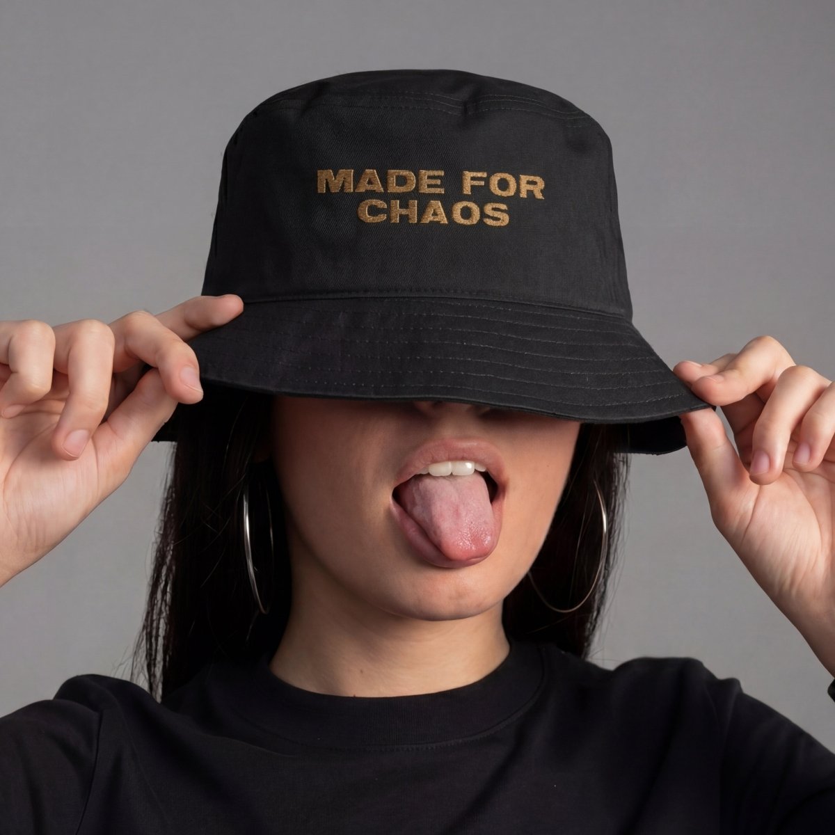 MADE FOR CHAOS BUCKET HAT One size Black - Embrace The Chaos mental health humor apparel