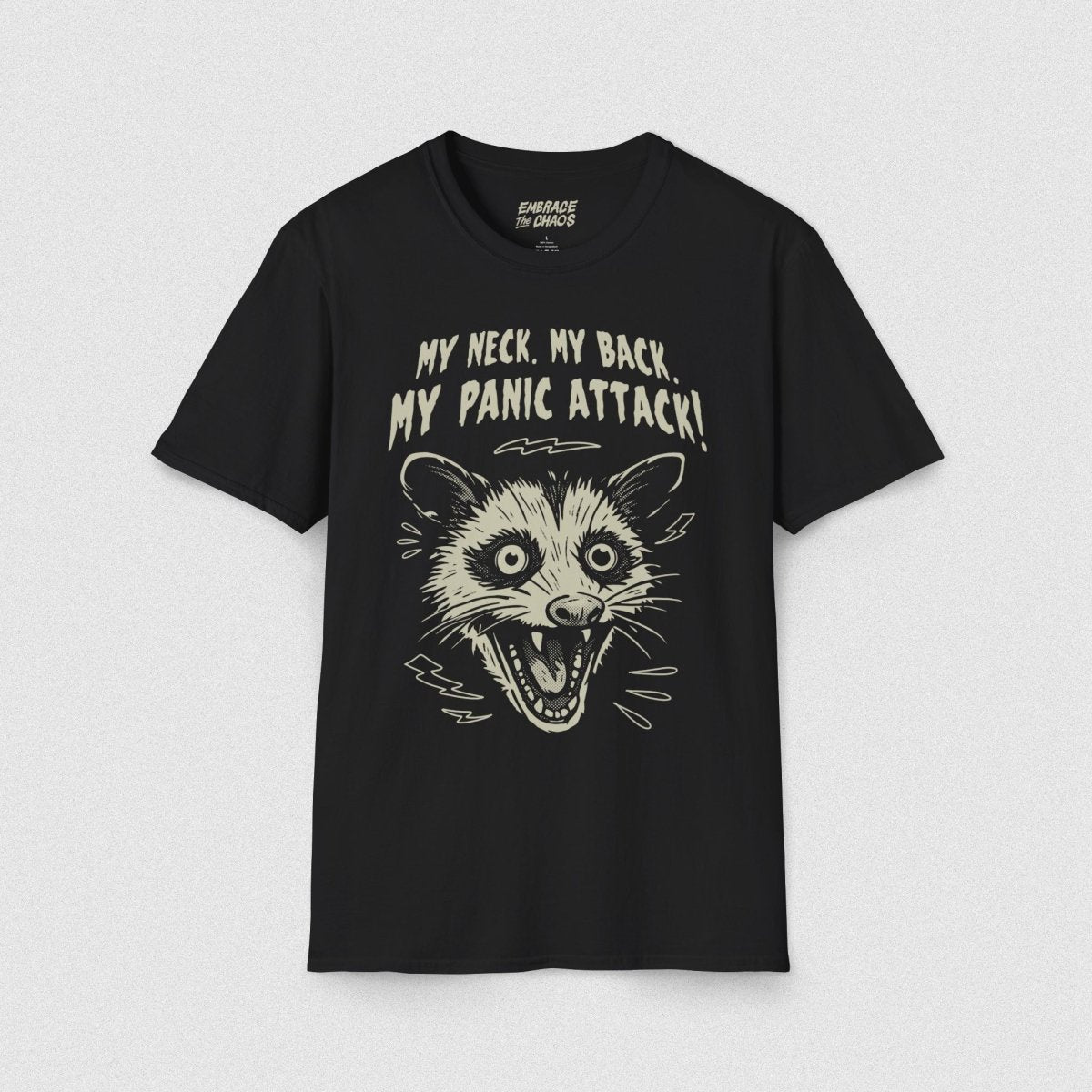 MY NECK MY BACK T - SHIRT Black XS - Embrace The Chaos mental health humor apparel