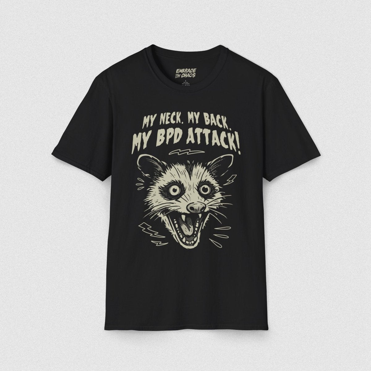MY NECK MY BACK T - SHIRT Black XS - Embrace The Chaos mental health humor apparel