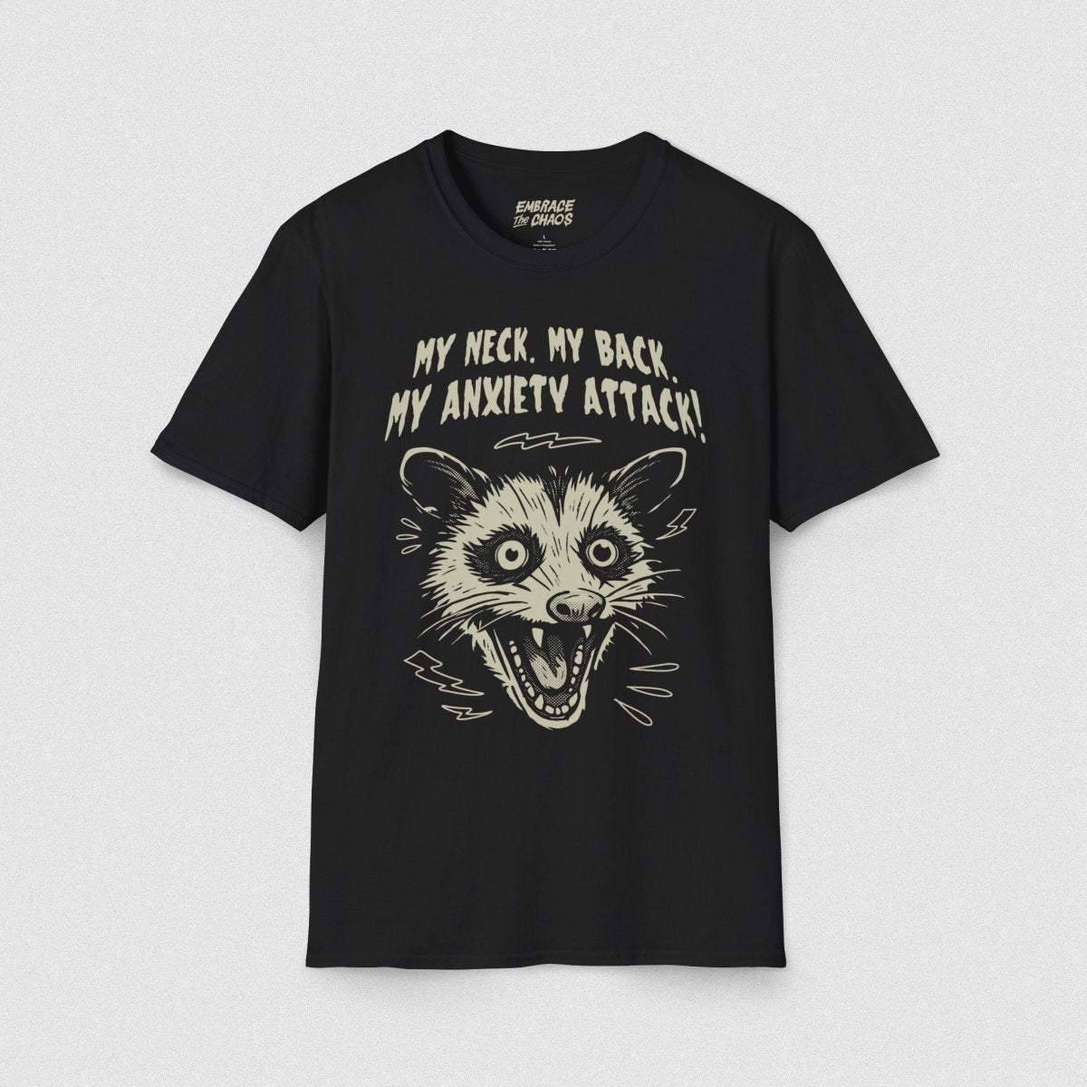 MY NECK MY BACK T - SHIRT Black XS - Embrace The Chaos mental health humor apparel