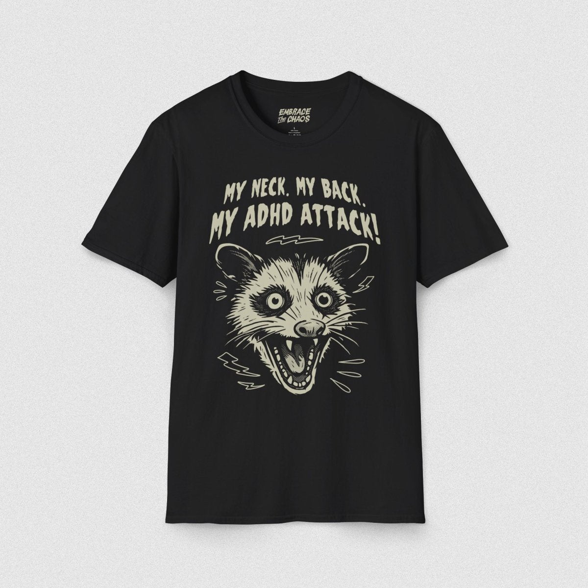 MY NECK MY BACK T - SHIRT Black XS - Embrace The Chaos mental health humor apparel