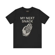 MY NEXT SNACK T-SHIRT XS Black - Embrace The Chaos mental health humor apparel