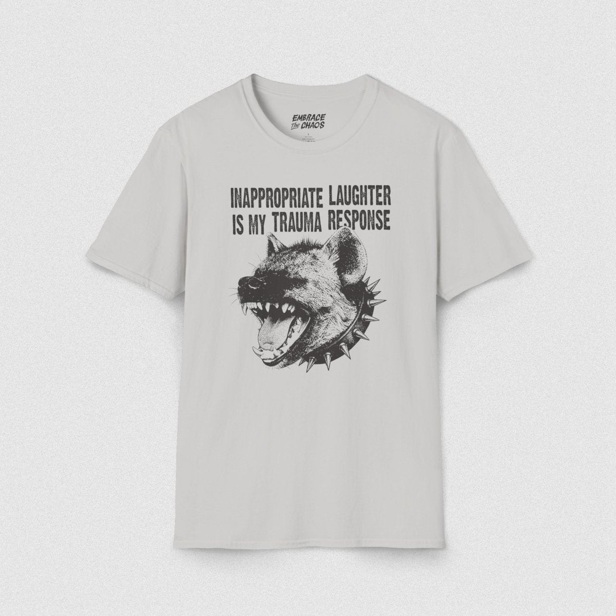MY TRAUMA RESPONSE T - SHIRT Ice Grey S - Embrace The Chaos mental health humor apparel